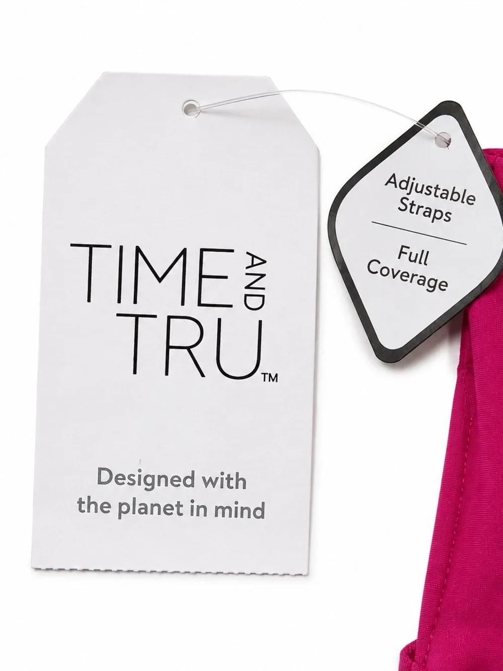 Time And Tru One Piece Swimsuit Women’s XS 0-2 Pink Full Coverage NWT